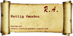 Rettig Amadea névjegykártya